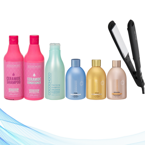 Corioliss C-Extreme Black pegla za kosu + Cocochoco Clarifying 400 ml +sva tri Cocochoco keratinska tretmana 250 ml + Ceramide šampon i regenerator za intenzivnu obnovu bez sulfata 500 ml
