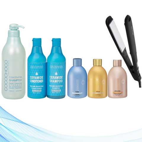 Corioliss C-Extreme Black pegla za kosu + Cocochoco Clarifying 1000 ml +sva tri Cocochoco keratinska tretmana 250 ml + Ceramide šampon i regenerator za volumen bez sulfata 500 ml